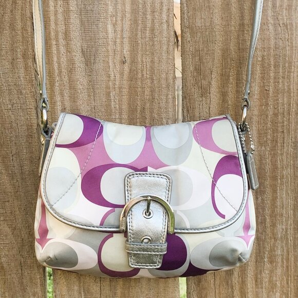 Coach Signature Soho Daisy Scarf Print Crossbody Shoulder Bag - Picture 2 of 9